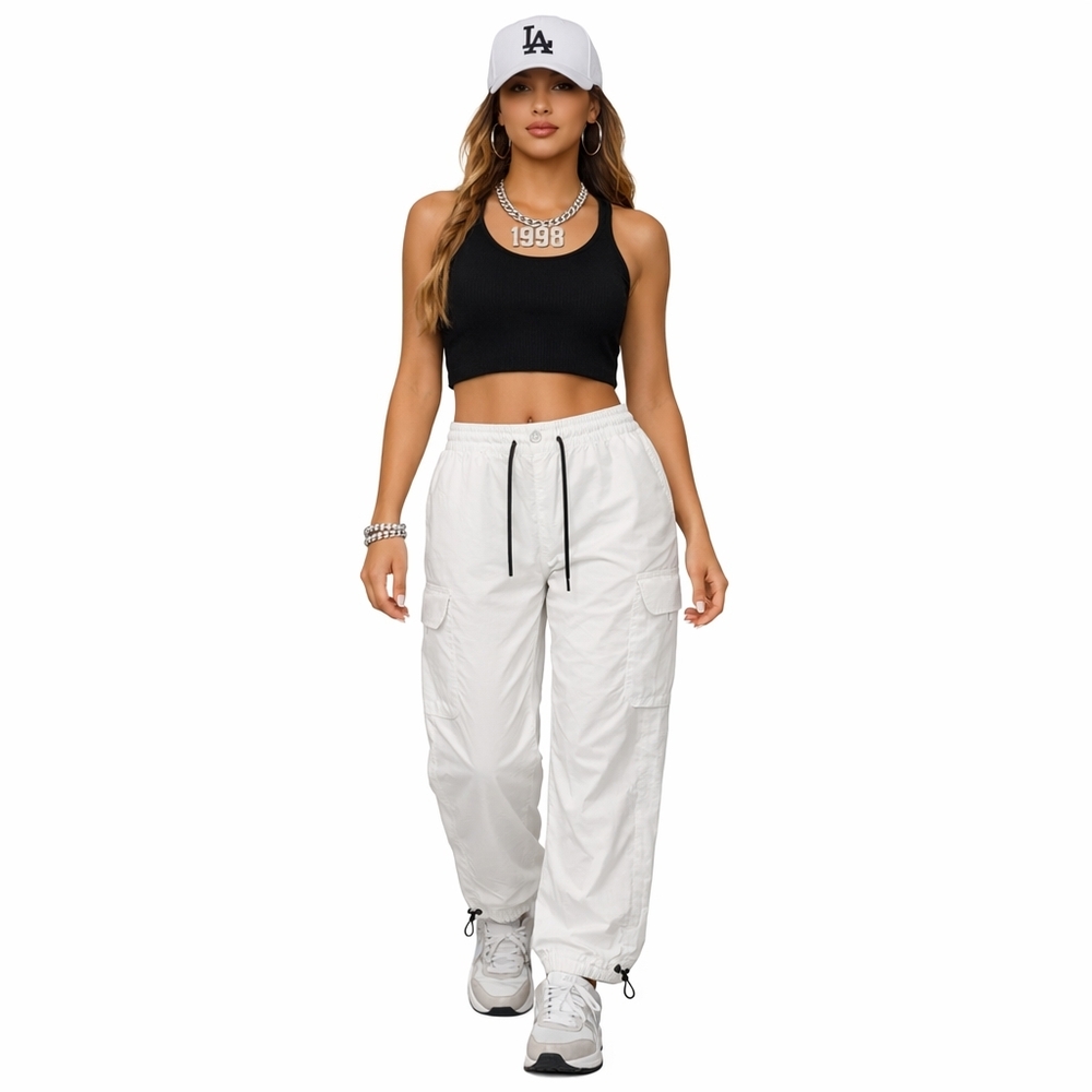 LCKR White Cargo Pants | Brand New with Tags | Size M